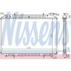 62983A NISSENS Радиатор, охлаждение двигателя