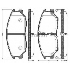 0 986 TB2 878 BOSCH Комплект тормозных колодок, дисковый тормоз