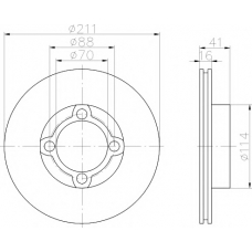 8DD 355 109-101 HELLA PAGID Тормозной диск