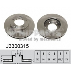 J3300315 NIPPARTS Тормозной диск
