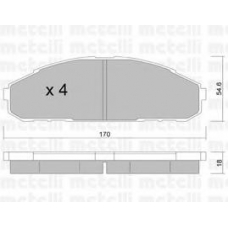 22-0495-0 METELLI Комплект тормозных колодок, дисковый тормоз