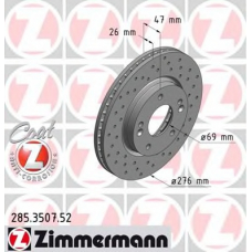 285.3507.52 ZIMMERMANN Тормозной диск