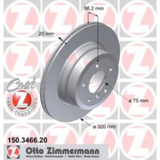 150.3466.20 ZIMMERMANN Тормозной диск