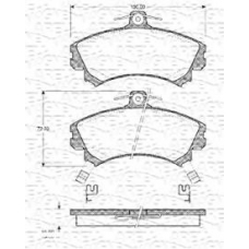 363702161036 MAGNETI MARELLI Комплект тормозных колодок, дисковый тормоз