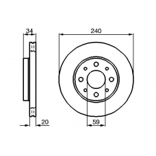 0 986 479 121 BOSCH Тормозной диск