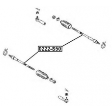 0222-S50 ASVA Осевой шарнир, рулевая тяга