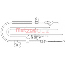 10.4510 METZGER Трос, стояночная тормозная система