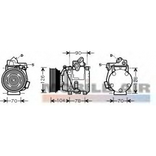 5300K441 VAN WEZEL Компрессор, кондиционер