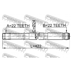0212-N16LH FEBEST Приводной вал