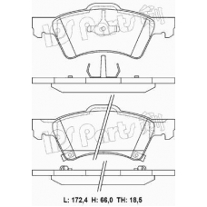 IBD-1090 IPS Parts Комплект тормозных колодок, дисковый тормоз