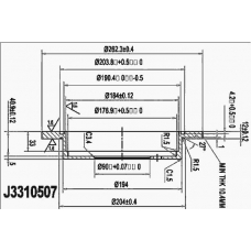 J3310507 NIPPARTS Тормозной диск