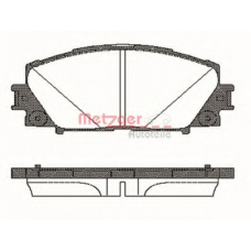 1224.10 METZGER Комплект тормозных колодок, дисковый тормоз