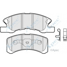PAD1986 APEC Комплект тормозных колодок, дисковый тормоз