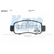 BP-2041 KAVO PARTS Комплект тормозных колодок, дисковый тормоз