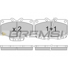 BP2725 BREMSI Комплект тормозных колодок, дисковый тормоз