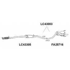 LC43003 VENEPORTE Глушитель выхлопных газов конечный