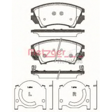 1375.12 METZGER Комплект тормозных колодок, дисковый тормоз