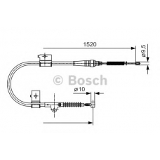 1 987 482 051 BOSCH Трос, стояночная тормозная система