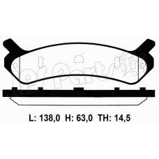 IBR-1399 IPS Parts Комплект тормозных колодок, дисковый тормоз