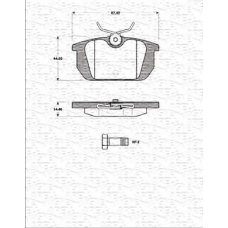 363702161255 MAGNETI MARELLI Комплект тормозных колодок, дисковый тормоз