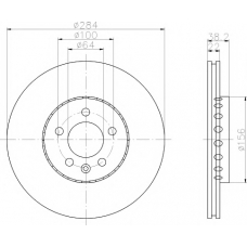 8DD 355 107-251 HELLA PAGID Тормозной диск