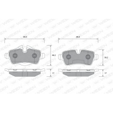 151-2685 WEEN Комплект тормозных колодок, дисковый тормоз