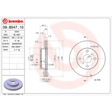 09.B547.10 BREMBO Тормозной диск