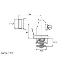 411573.105D WAHLER Термостат, охлаждающая жидкость