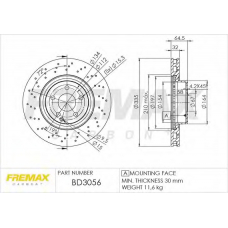 BD-3056 FREMAX Тормозной диск