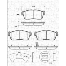 363702161303 MAGNETI MARELLI Комплект тормозных колодок, дисковый тормоз