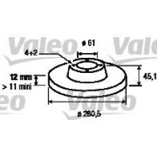 186786 VALEO Тормозной диск