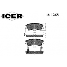181268 ICER Комплект тормозных колодок, дисковый тормоз