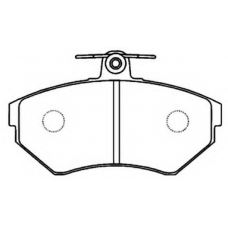 AKD-1302 ASVA Комплект тормозных колодок, дисковый тормоз