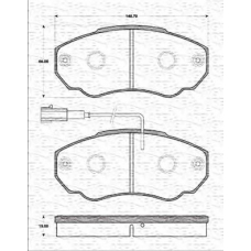 363702161241 MAGNETI MARELLI Комплект тормозных колодок, дисковый тормоз