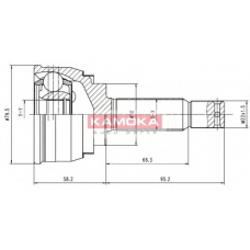 6088 KAMOKA Шарнирный комплект, приводной вал