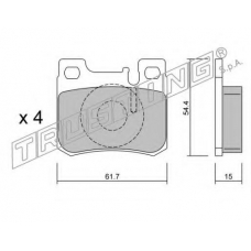 582.0 TRUSTING Комплект тормозных колодок, дисковый тормоз