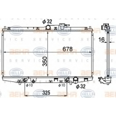 8MK 376 790-471 HELLA Радиатор, охлаждение двигателя