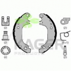 34-0375 KAGER Комплект тормозных колодок