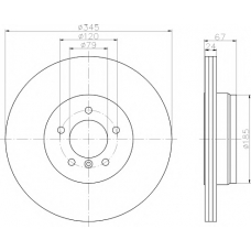 8DD 355 110-041 HELLA PAGID Тормозной диск