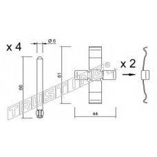 KIT.088 TRUSTING Комплектующие, колодки дискового тормоза