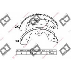 BS1146 DJ PARTS Комплект тормозных колодок