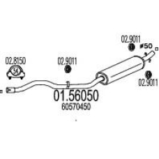 01.56050 MTS Средний глушитель выхлопных газов