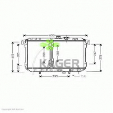 31-2297 KAGER Радиатор, охлаждение двигателя