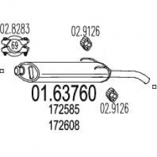 01.63760 MTS Глушитель выхлопных газов конечный