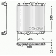 DRM21025 DENSO Радиатор, охлаждение двигателя