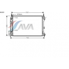 SB2059 AVA Радиатор, охлаждение двигателя