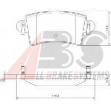 P 59 040 ABS Комплект тормозных колодок, дисковый тормоз