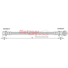 4110183 METZGER Тормозной шланг