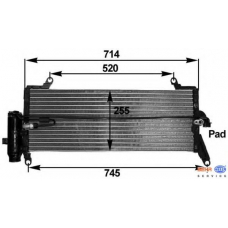 8FC 351 300-451 HELLA Конденсатор, кондиционер