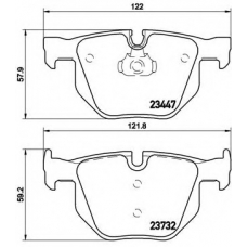 P 06 056 BREMBO Комплект тормозных колодок, дисковый тормоз